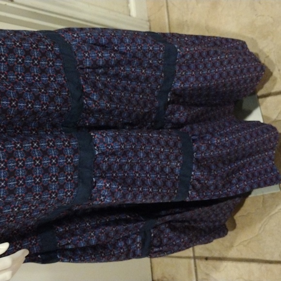 Tommy Girl Juniors Size L Blue Tiered Maxi Length Sundress-Y2K Beach Resortwear - Picture 3 of 10